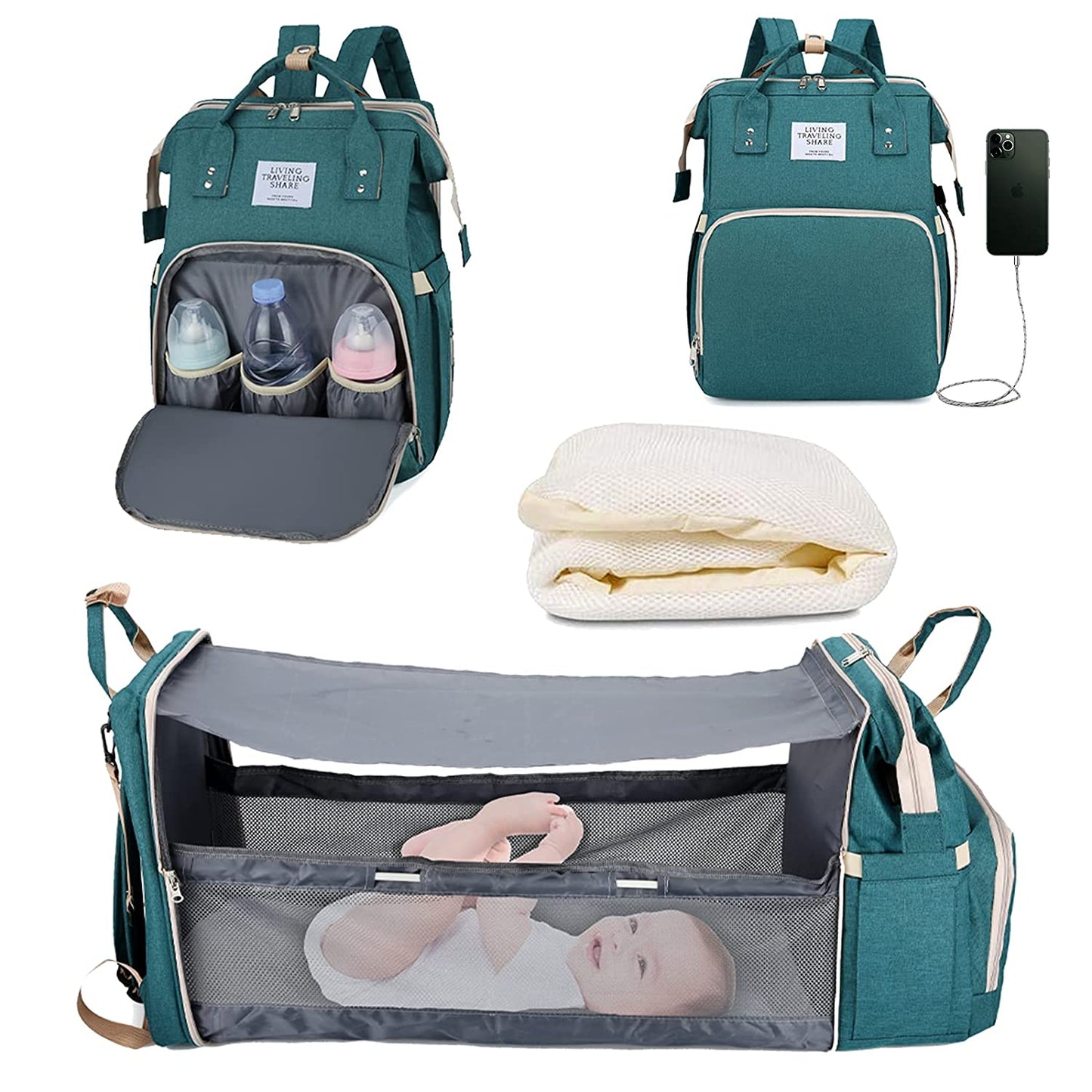 Sac à langer portatif | Berceau de voyage BabyNappy™ - baby-phoque